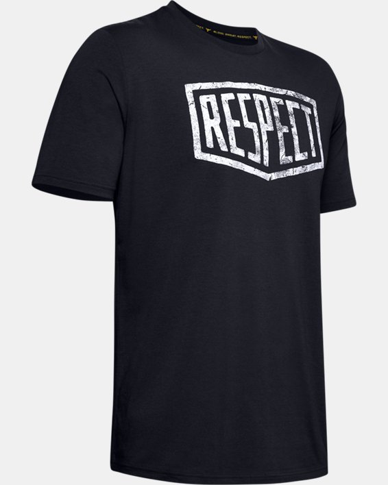 Men's Project Rock Graphic Respect Short Sleeve in Black image number 4
